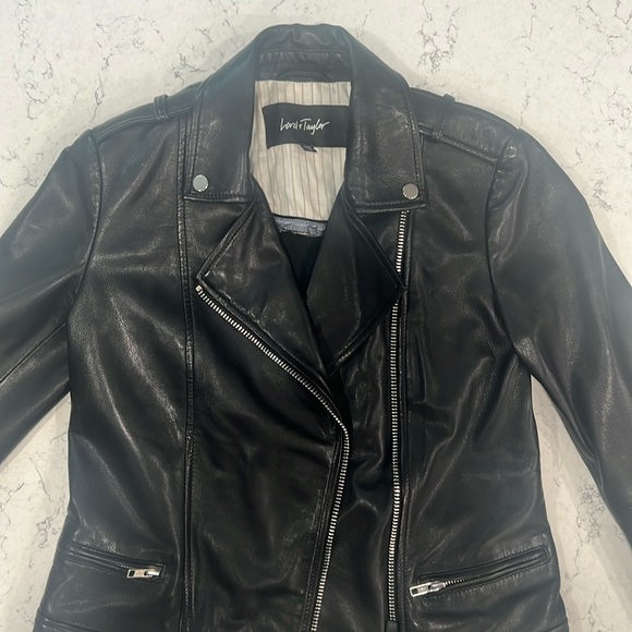 Lord & Taylor, ladies leather moto jacket, size xs - Picture 1 of 7